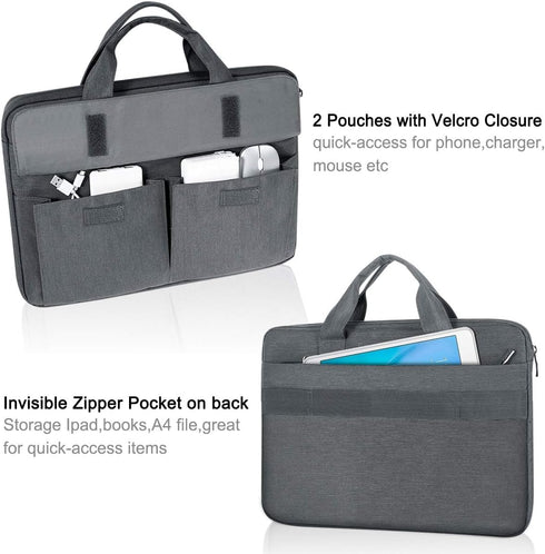 LANDICI 15.6 Inch Laptop Bag Carrying Case with Shoulder Strap, Slim Waterproof Computer Sleeve Cover for MacBook Pro,