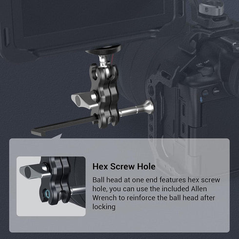 SmallRig Mini Magic Arm with Dual Universal Ball Head, Adjustable Arm for Monitor, Microphone, LED Light