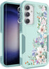 Samsung Galaxy S23 FE 5G Case: Slim TPU Bumper with Cute Floral Design + Screen & Camera Lens Protectors (Mint