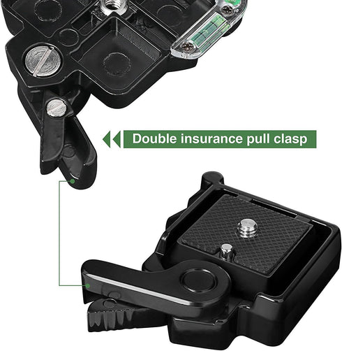 Konsait Camera Tripod Monopod Ball Head QR-40 Quick Release Plate Clamp Adapter for DSLR Cameras
