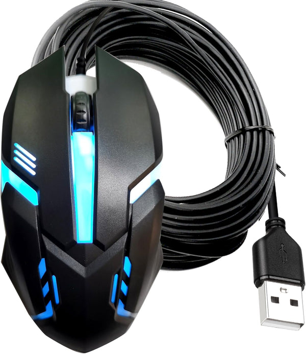 Long USB A Mouse 20FT, High Performance Wired Mouse for Windows PC Desktop, Laptop, Notebook, Mac, for Righty or Lefty