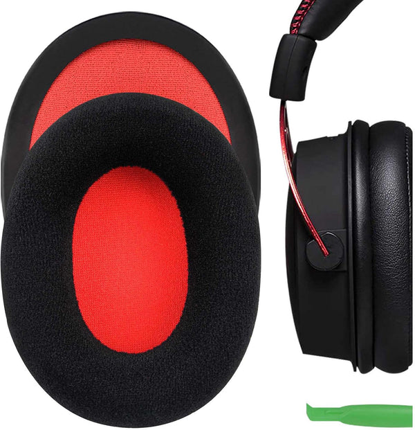 Geekria Comfort Velour Replacement Ear Pads for HyperX Cloud II, Cloud III, Cloud Flight, Cloud Stinger, Cloud Alpha