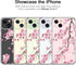 bicol Crystal Clear Case for iPhone 15, Fashionable Designs for Girls Women, Slim Fit Shockproof Acrylic (Blooming