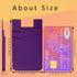 Cell Phone Card Holder Stick on, Adhesive Wallet Sleeve for iPhone, Android, Samsung Galaxy - Black, White, Grey, Pink