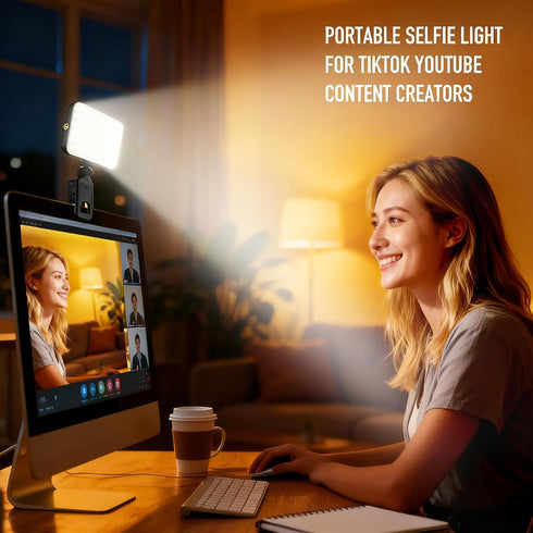 Generic Up,91 Friendly,3 10 2000mAh, TENTEK Selfie Light For Video Conference And Make LED Clip On Light And Eye Modes