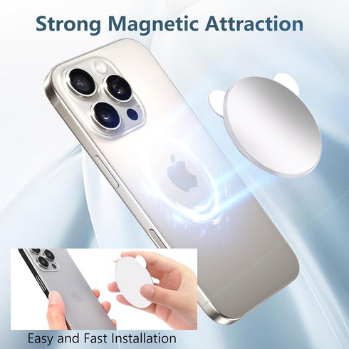 QxbBox 17 16 15 14 13 Magnetic Selfie Mirror for Back Camera, Compatible with Magsafe Case & All Phones, Convex Cell