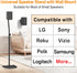Universal Surround Speaker Stands, Adjustable Height 33" to 42", Pair for Samsung, Vizio, Sony, LG, Roku Small