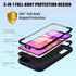 Compatible iPhone 12 Case with Screen Protector, Retro American Flag Design for Men Boys, 3-in-1 Heavy Duty Protection