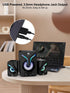 OROW Mini PC Speakers, 2.1 Desktop Speakers with Subwoofer, RGB Lights, USB Powered, Stereo Sound for Monitor/Laptop