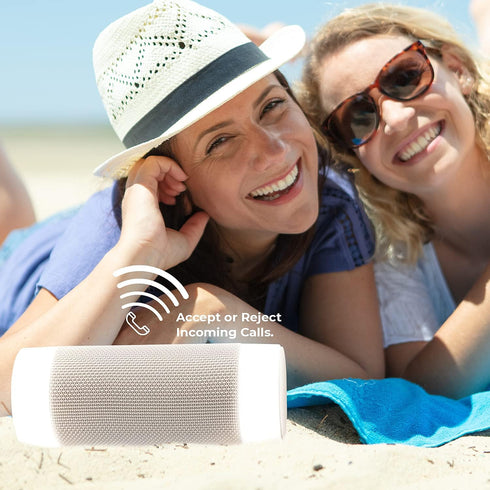 iJoy Wireless Speaker with 10 Hour Playtime, IP66 Waterproof Bluetooth Tiki Speaker with LED Lights for Outdoor Use