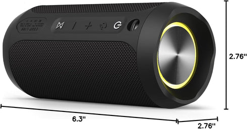EDUPLINK Bluetooth Speaker, Portable Wireless, Waterproof IPX7, TWS Pairing Stereo, Built-in Microphone, Long Playtime