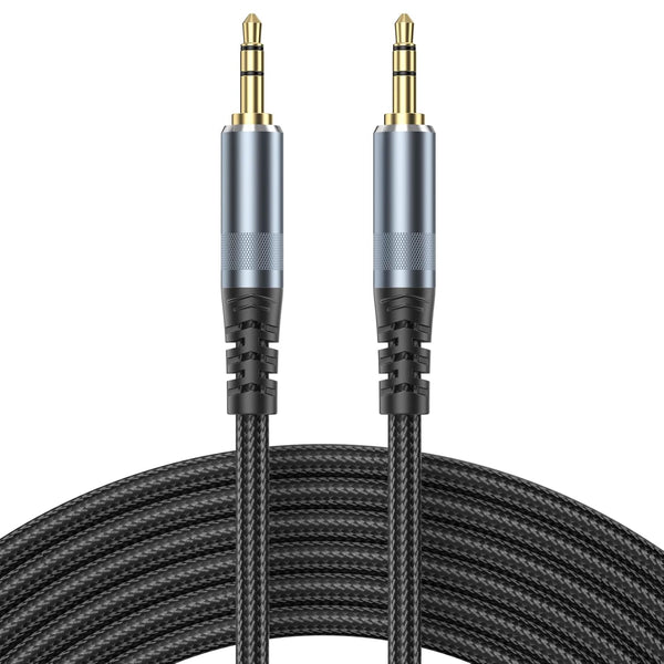 AUX Cable 10ft, 3.5mm Male to Male 10 Feet Long Aux Cord for Car Auxiliary to Aux Cables - Hi-Fi Sound