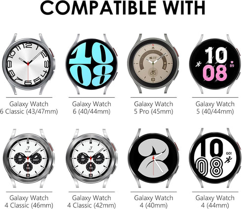 NewWays Compatible for SAMSUNG Galaxy Watch 7 6 Classic 6 5 4 Band - 20mm Stunning Diamonds Bracelet, 40mm 44mm 42mm