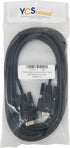 YCS basics Black DB9 9 Pin Serial / RS232 Male/Female Extension Cable, 15 Ft