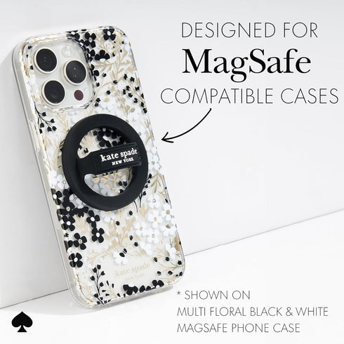 kate spade new york Magnetic Phone Grip - Black, Removable & Collapsible