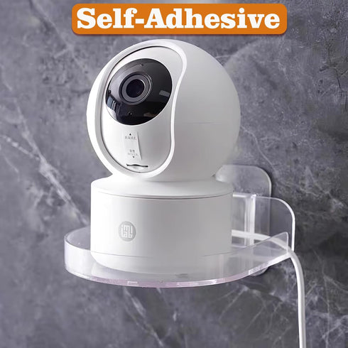 Deftomo 4 Pack Command Security Camera Wall Mount, Adhesive Baby Monitor Wall Moun Shelves, Universal Strip Shelf