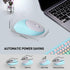 FOPETT 2.4GHz Wireless Keyboard and Mouse Set with Switch Button - Full-Size Keyboard Compatible for Windows/Laptop/PC