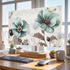 Yukro 40 Inch, 35"x22" Teal Broccoli Indoor TV Dust Cover, Rustic Farmhouse Flower Leaf Victorian Style Elastic TV