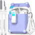 R-fun AirPods 2nd Generation Charging Case Cover, Full Drop Protection with Cleaner Kit & Keychain, White/Lavender