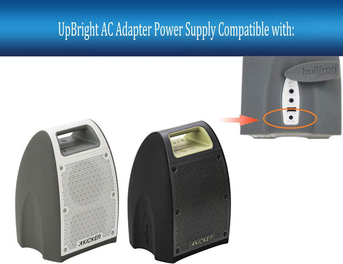 UpBright 15V AC/DC Adapter Compatible with Kicker Bullfrog BF400 BF200 Jump 19355511 43BF400G 43BF400GY BF400G BF200G 44BF200G 44BF200GY Bluetooth Speaker 15VDC 2.66A Power Supply Cord Battery Charger