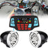 KIMISS MP3 Motorcycle Speakers - Audio Sound System with Amplifier, BT Player, USB & Memory Card Support