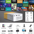 Mini Video Projectors, 720P Movie Projector, 24 to 60in Screen Projection, Eye Friendly LED for Home Outdoor Theater