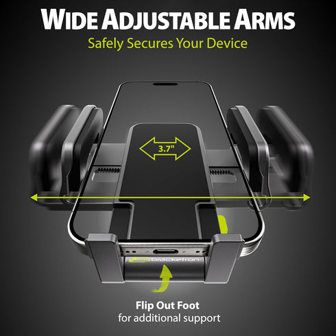 Bracketron TripGrip Wave Dashboard Cell Phone Mount for Car, Hands Free Suction Cup Cradle Grip Stand Cellphone Holder
