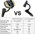 Upgraded Bluetooth FM Transmitter - Wireless Radio Adapter with 1.7'' Display, QC3.0, Smart Dual USB Ports, AUX