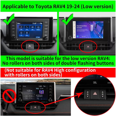 Car Phone Holder for 2019-2024 Toyota RAV4, Navigation Screen Bracket for Mobile Cellphone Mount