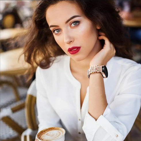 DaQin Flower Engraved Band for Samsung Galaxy Watch 7/FE 6 5 4 40mm 44mm, Active 2, 20mm Soft Silicone Strap