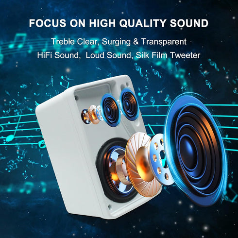 Herdio 3.5 Inch Passive Outdoor Speakers, Wired Waterproof, 200W 3 Way Premium Mountable Wall Mount Speakers with