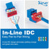ICC CAT6 Keystone Jack, Inline IDC No Pair Split Wiring, UL Listed PoE++, Purple