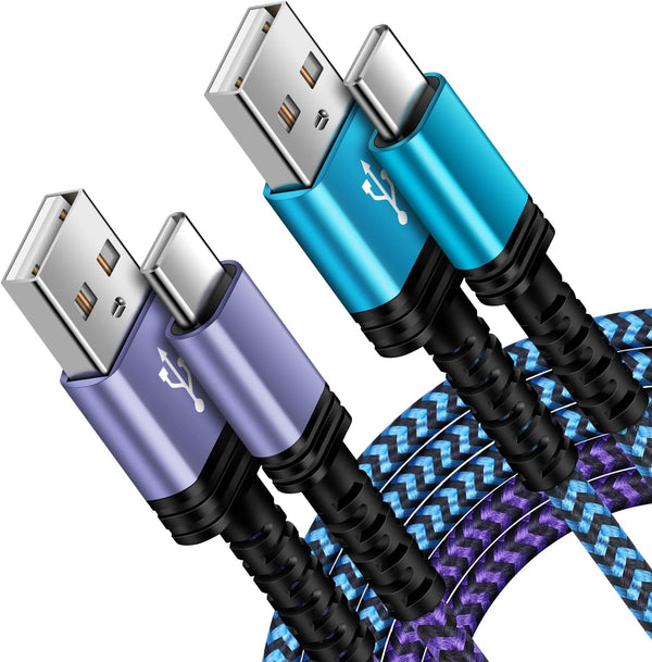 2Pack 6FT Android Samsung A15 Charger Cord USB C to Type USB A Fast Charging Cable 3.1A Phone Power Cord for Samsung