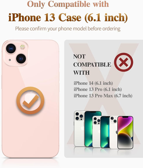 GVIEWIN Marble Case for iPhone 13, with Screen Protector & Camera Lens Protector, 10FT Military Grade Drop Protection
