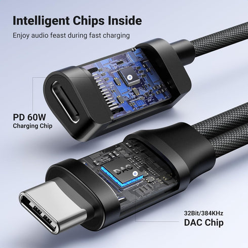 UGREEN Magnetic USB C to 3.5mm Audio Adapter and Charger, 2 in 1 Hi-Res 32bit/384kHz Aux to USB C with PD 60W Fast