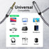 HOOTEK 6FT Headphone Extension Cable: 3.5mm Male to Female Stereo with Microphone, Nylon Braided Aux for iPhone, iPad,