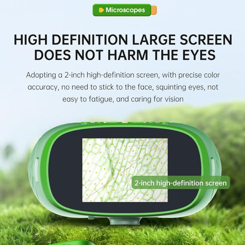 Electronic Microscope for Kids, 3-in-1 Handheld 800X Microscope with 2" LCD Screen, USB Connect to PC, 32GB Card