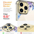 iPhone 13 Pro Max Case with Screen Protector, Floral Clear Shockproof Soft TPU Bumper Cover 6.7 Inch (Lavender/Purple)