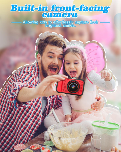 Kids Camera with 3.5 Inch Screen, One Button Operation, Digital Snaps, Magnification Shot Mode, Selfie Toy Camera for