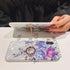 Qokey Compatible iPhone 11 Case, Floral Clear Flower Design with 360 Rotating Ring Stand, Brown Flower