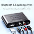 DOREWINAUD 5.3 Bluetooth Audio Receiver, Wireless Audio Receiver RCA Adapter for Stereo, USB Flash Drive/NFC One Key