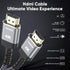 20FT 4K 18Gbps 2.2, 4K 1080p, 3D PS3, PS4, Highwings HDR HDMI Cable, Braided Nylon, HDCP ARC, UHD, HD for Laptop