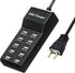 50W USB Charging Station with 10-Port Smart USB Ports for Multiple Devices - Family-Sized for iPhone 15/14/13 Black
