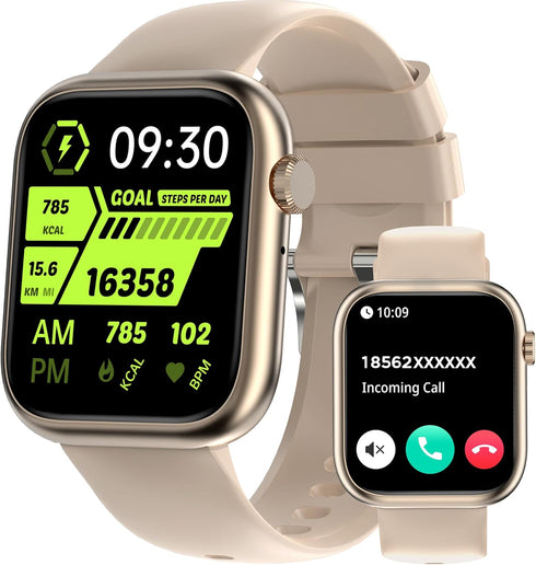 Smart Watch for Men Women - Bluetooth Call, 1.83" Fitness Tracker, Heart Rate Monitor, Waterproof