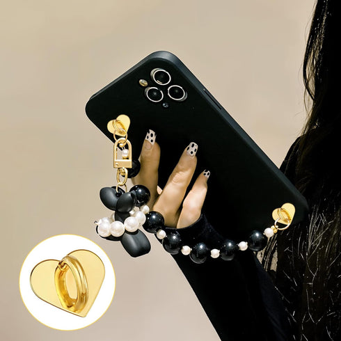 Styquenzer 8 Pcs Heart Phones Grip Metal Phone Charm Rings Phone Finger Loop Stand Cute Cellphone Accessories Finger