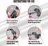 MroMax 13.78" Stainless Steel Cable Zip Ties, Multi-Purpose Metal Exhaust Wrap, 5pcs