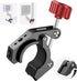 NEEWER Super Clamp with Cold Shoe & 1/4 Inch/3/8 Inch Thread Holes, Max Load 4 kg, Crab Shaped Tripod Holder, Red ST81
