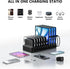 nongxiang 10-Port 100W 10 USB C Charging Station for Multiple Devices, Charging Dock, with Adjustable Dividers, USB-C
