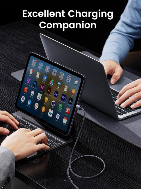 UGREEN 6FT USB C to USB C Cable 2-Pack, 60W Nylon Braided for iPhone 15, Galaxy S24/S23/S22, Pixel 8/7, MacBook, iPad,