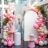 Jnbasdffb 7.2 Spring Floral Wedding Arch Cover, Stretchy Spandex Arch Backdrop Stand Covers FT, White Flowers Pastoral